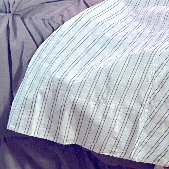 🌟FREE PEOPLE Easy Breezy Midi Dress, Sz.L., Ivory Combo, Lovely Navy Stripes 🌻 - Picture 8 of 15